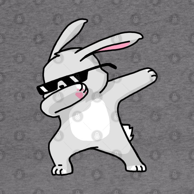 Dabbing Easter Bunny Funny Shirt Dab Hip Hop by vo_maria